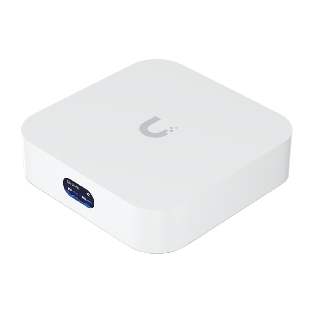 Ubiquiti UX-EU UniFi Cloud Gateway and WiFi 6 access point that runs UniFi Network. Powers