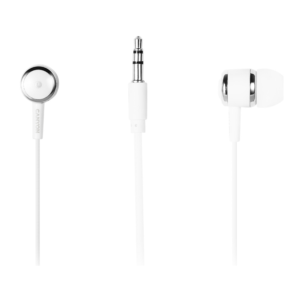 CANYON EPM- 01 Stereo earphones with microphone White cable length 1.2m 23*9*10.5mm0.013kg - Image 2