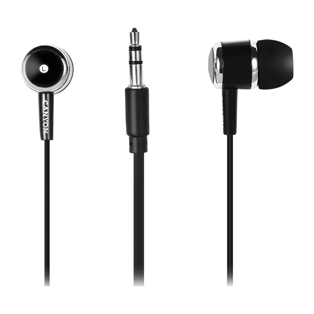 CANYON EPM- 01 Stereo earphones with microphone Black cable length 1.2m 23*9*10.5mm0.013kg - Image 2