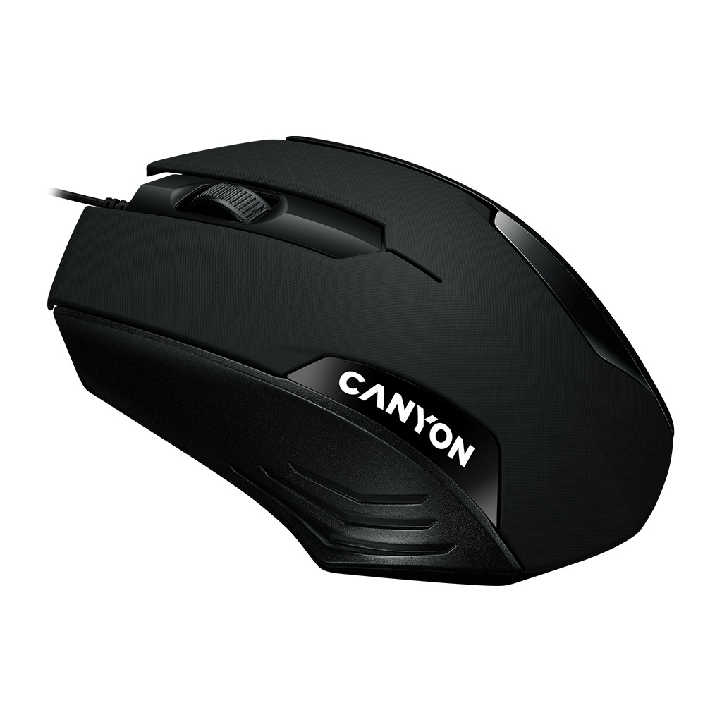 CANYON CM-02 wired optical Mouse with 3 buttons DPI 1000 Black cable length 1.25m 120*70*35mm - Image 2