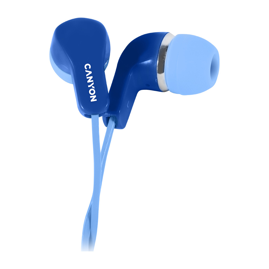 CANYON EPM-02 Stereo Earphones with inline microphone Blue cable length 1.2m 20*15*10mm 0.013kg