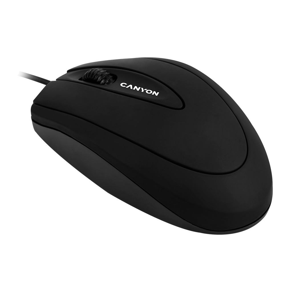 CANYON CM-1 wired optical Mouse with 3 buttons DPI 1000 Black cable length 1.8m 100*51*29mm - Image 2