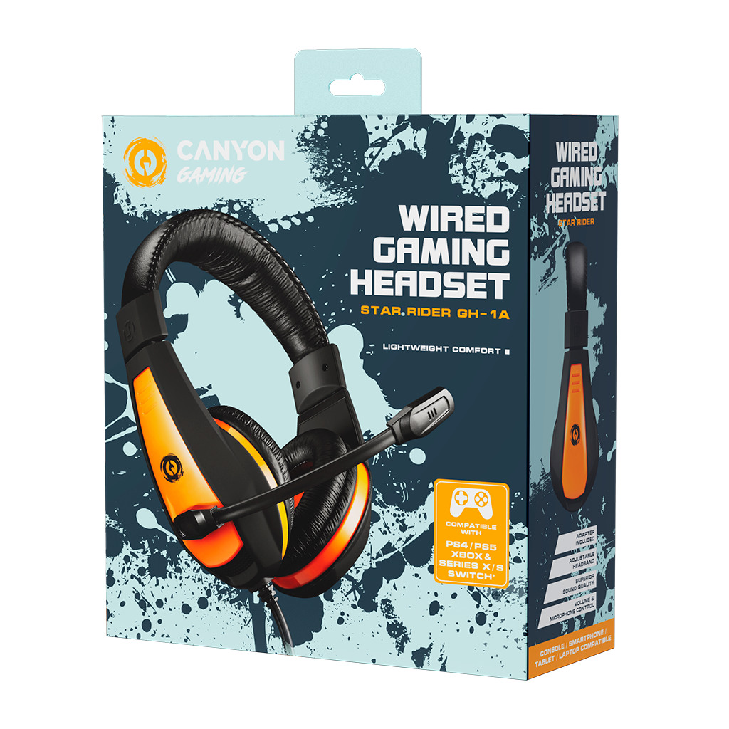 CANYON Star Raider GH-1A Gaming headset 3.5mm jack with adjustable microphone and volume control with - Image 2