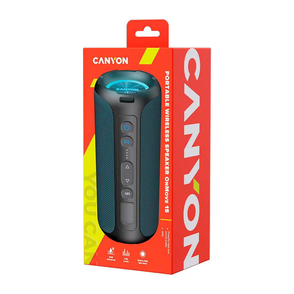 CANYON OnMove 15 Bluetooth speakerDark blue IPX62*20W7.4V 2600mah battery EQTWSAUXHand-free - Image 6