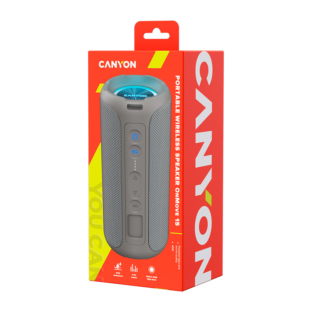 CANYON OnMove 15 Bluetooth speakerBeige IPX62*20W7.4V 2600mah battery EQTWSAUXHand-free