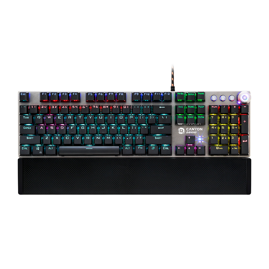 CANYON Nightfall GK-7 Wired Gaming KeyboardBlack 104 mechanical switches60 million times key life 22 types