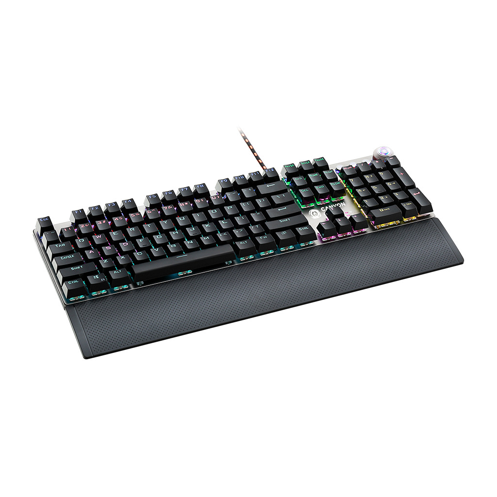 CANYON Nightfall GK-7 Wired Gaming KeyboardBlack 104 mechanical switches60 million times key life 22 types - Image 2