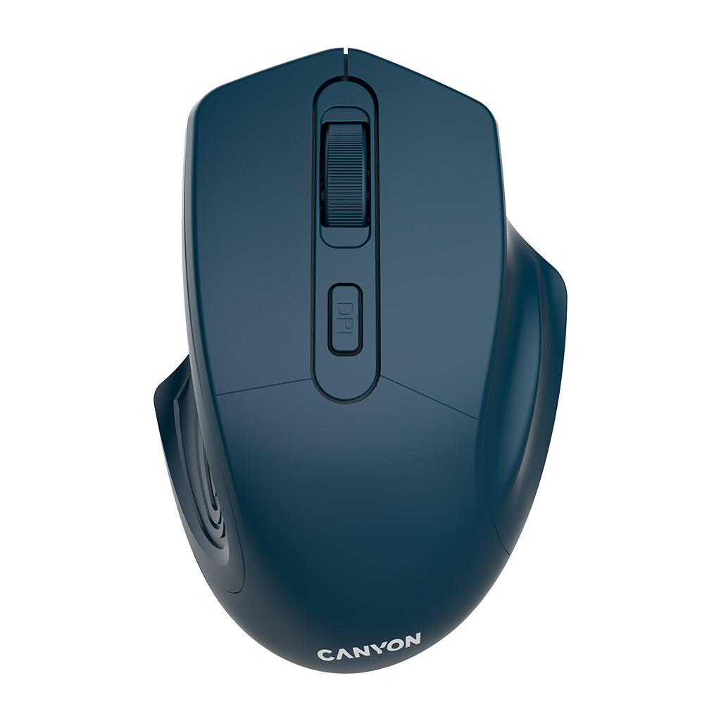 CANYON MW-15 2.4GHz Wireless Optical Mouse with 4 buttons DPI 800/1200/1600 Dark Blue 115*77*38mm 0.064kg