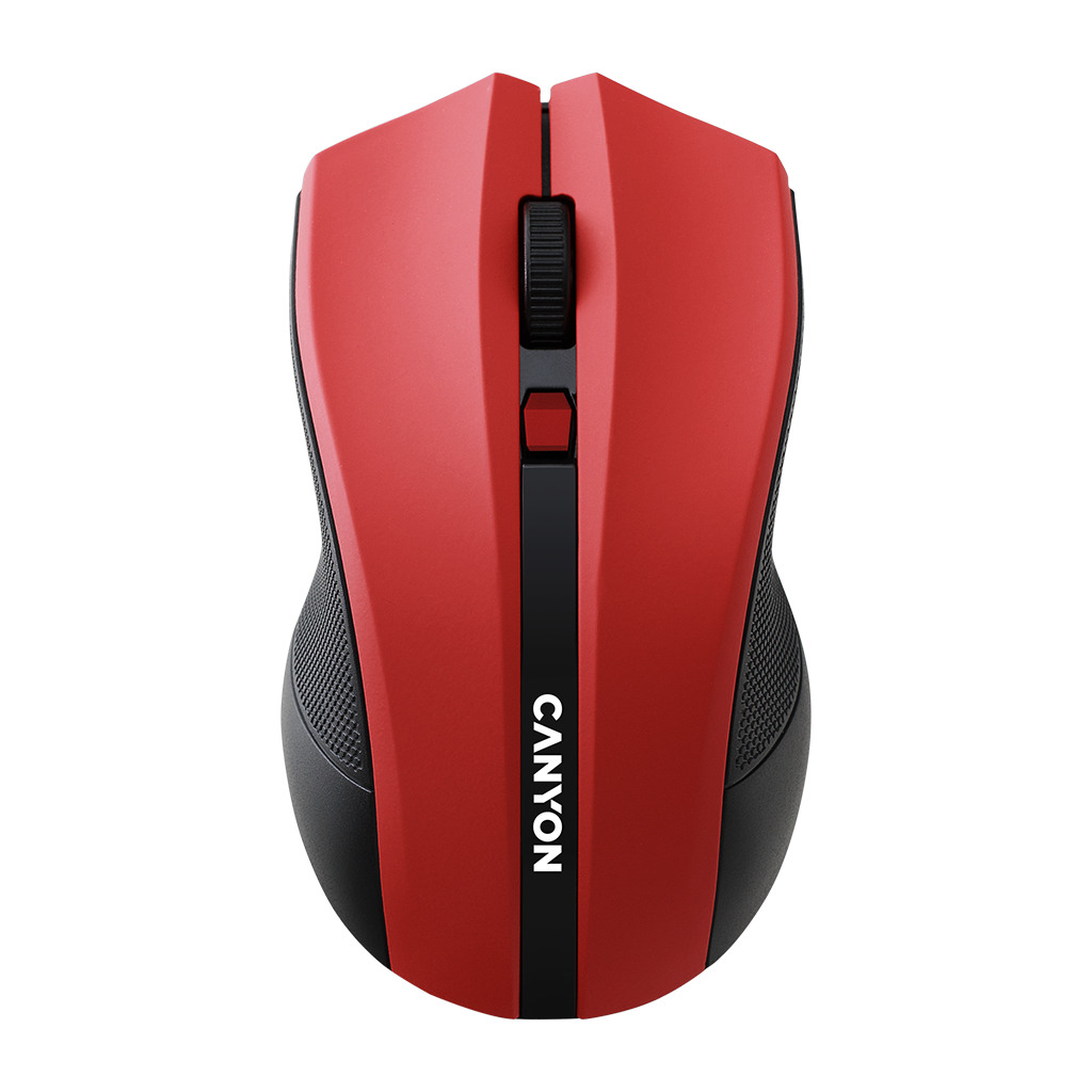 CANYON MW-5 2.4GHz wireless Optical Mouse with 4 buttons DPI 800/1200/1600 Red 122*69*40mm 0.067kg