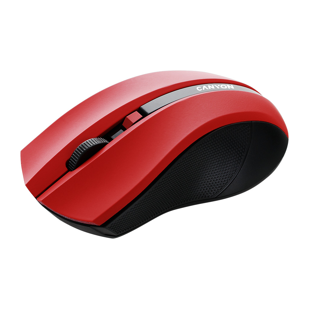 CANYON MW-5 2.4GHz wireless Optical Mouse with 4 buttons DPI 800/1200/1600 Red 122*69*40mm 0.067kg - Image 2