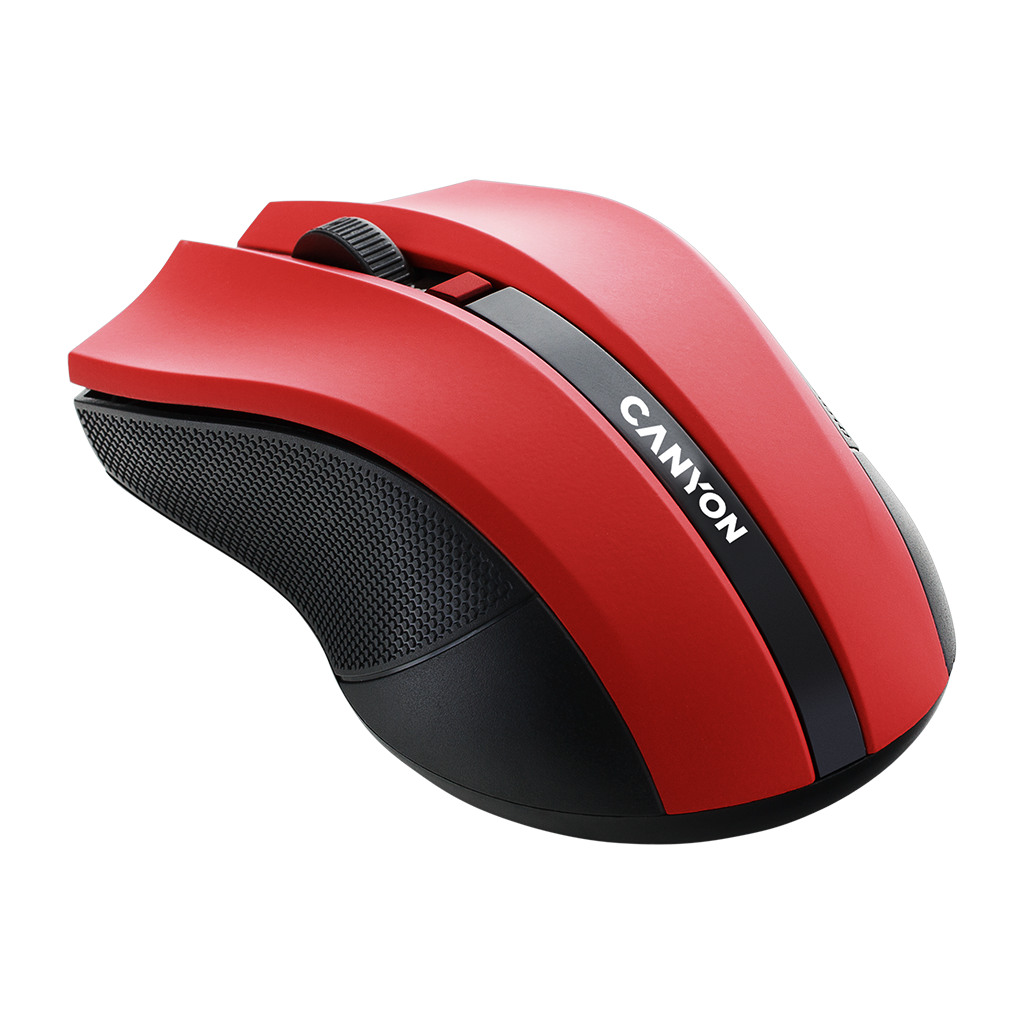 CANYON MW-5 2.4GHz wireless Optical Mouse with 4 buttons DPI 800/1200/1600 Red 122*69*40mm 0.067kg - Image 4