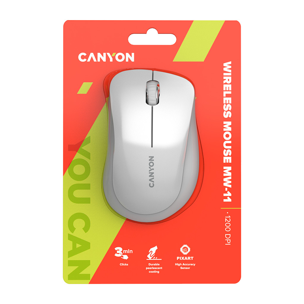 CANYON MW-11 2.4 GHz  Wireless mouse with 3 buttons DPI 1200 Battery:AAA*2pcs  pearl - Image 4