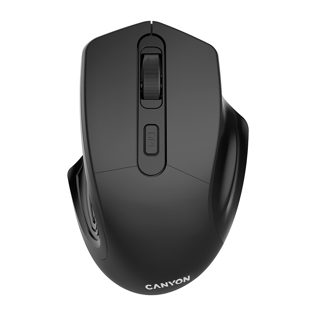 CANYON MW-15 2.4GHz Wireless Optical Mouse with 4 buttons DPI 800/1200/1600 Black 115*77*38mm 0.064kg