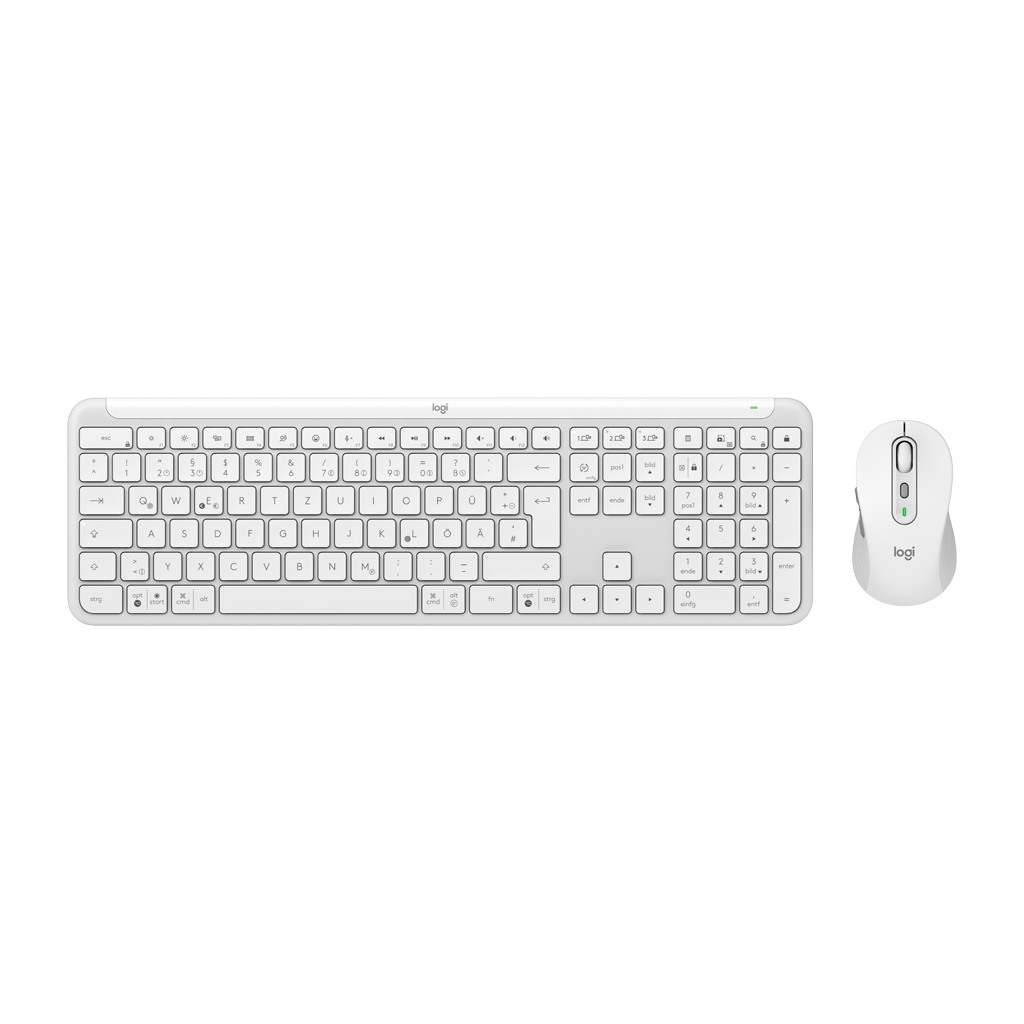 LOGITECH Tastatura i Miš Signature Slim Combo MK950 - Off White, US International, 2.4GHz/Bluetooth, Intnl