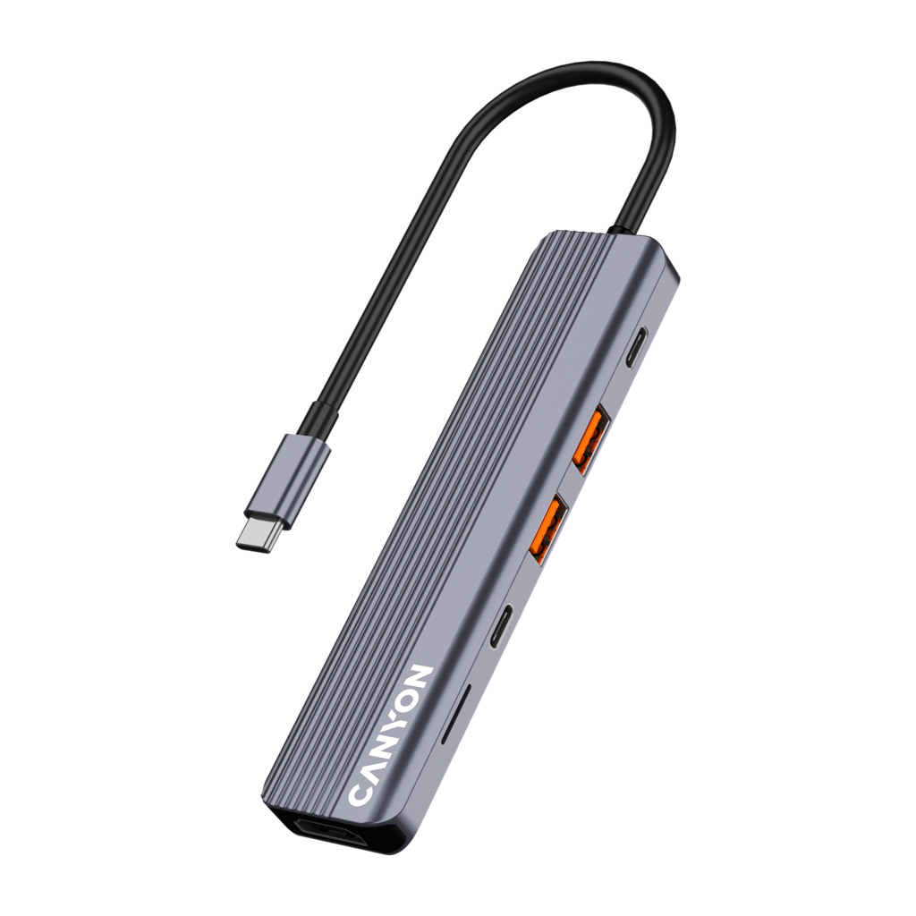 CANYON hub DS-17 6in1 4k USB-C Grey - Image 2