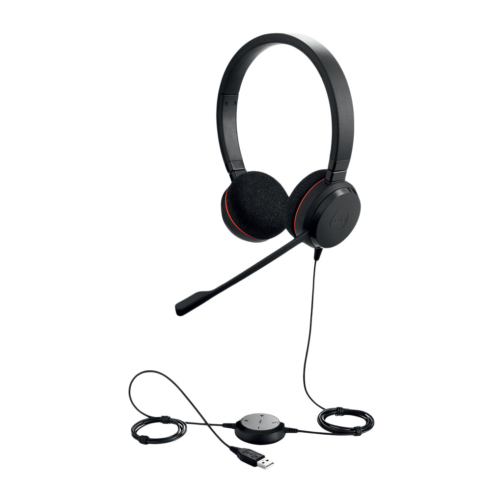 JABRA EVOLVE 20 MS Stereo USB Headband Noise cancelling USB connector with mute-button and volume - Image 3