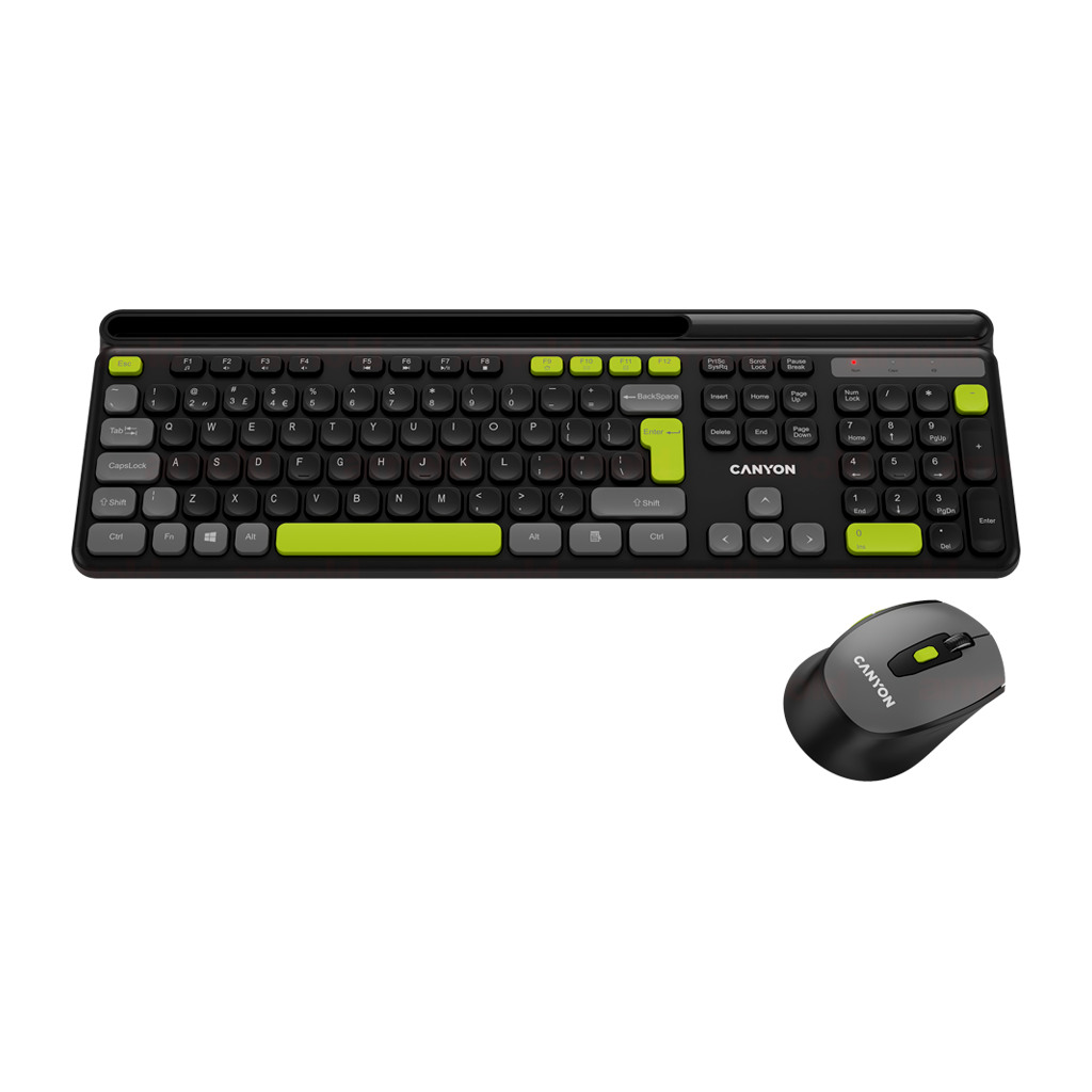 CANYON HSET-W5 EN/AD Keyboard+Mouse AAA+AA Wireless Black - Image 2