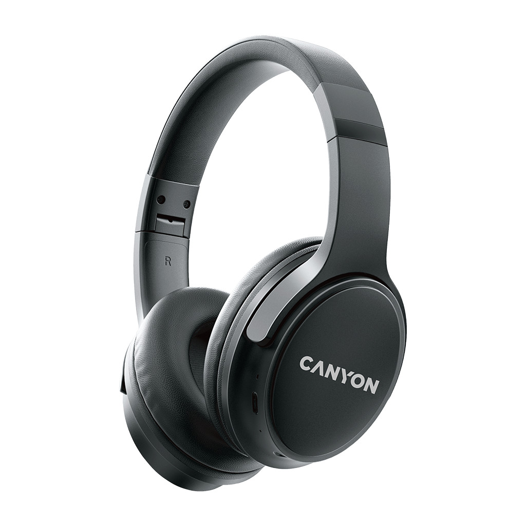 CANYON Slušalice OnRiff 4 Black - Žičane, Stereo, 3.5mm utičnica, Mikrofon, Kontrolna dugmad