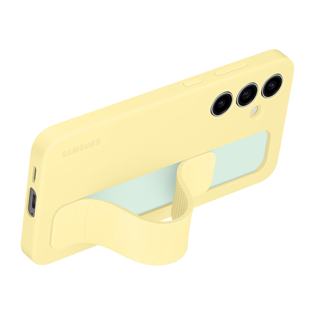 Samsung Galaxy S24 FE Standing Grip Case Yellow - Zaštita i Praktičnost - Image 2