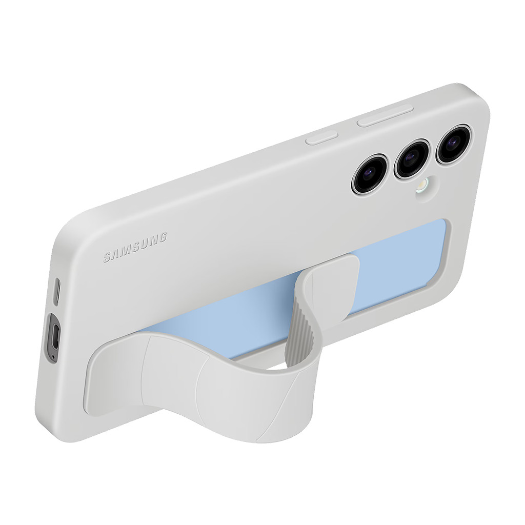 Samsung Galaxy S24 FE Standing Grip Case Gray - Savršena zaštita i ergonomski dizajn - Image 2