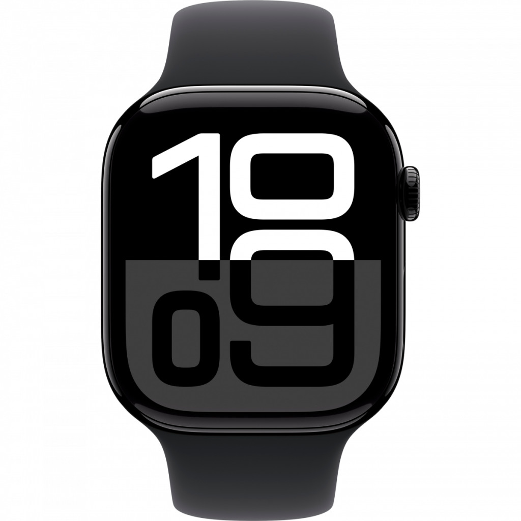 Apple Watch S10 GPS 46mm Jet Black Alu Case with Black Sport Band - M/L - Image 6