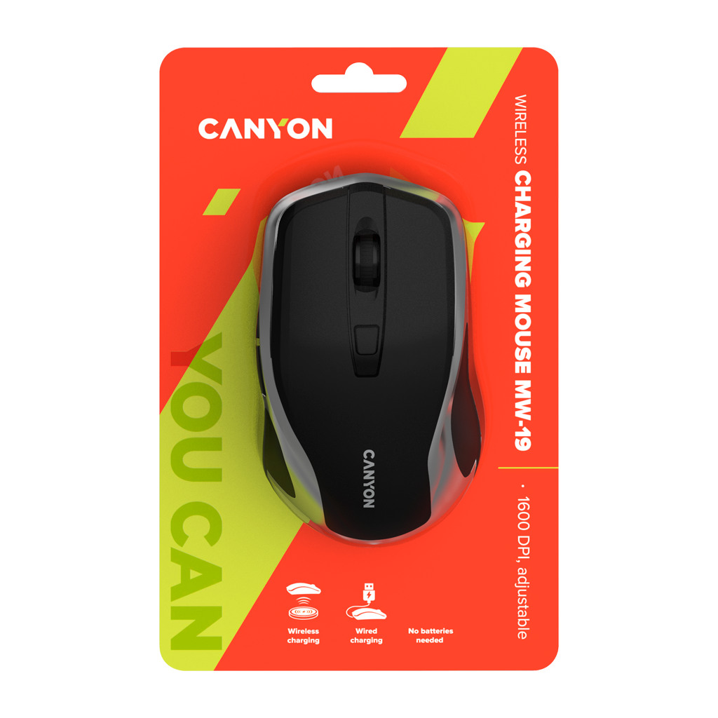 CANYON MW-19 2.4GHz Wireless Rechargeable Mouse with Pixart sensor 6keys Silent switch for right/left keysAdd - Image 5