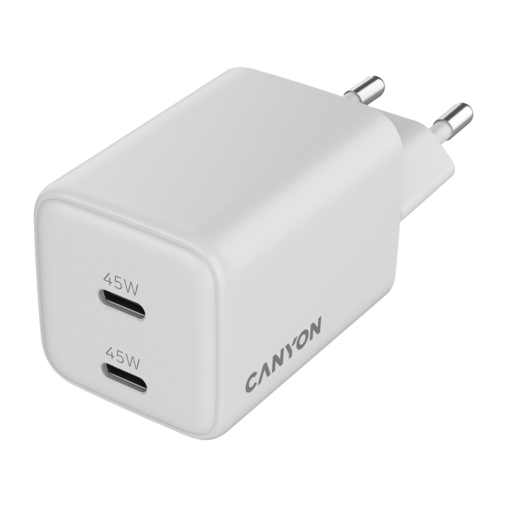 CANYON charger CU45AC GaN 45W 2xPD EU White - Image 4