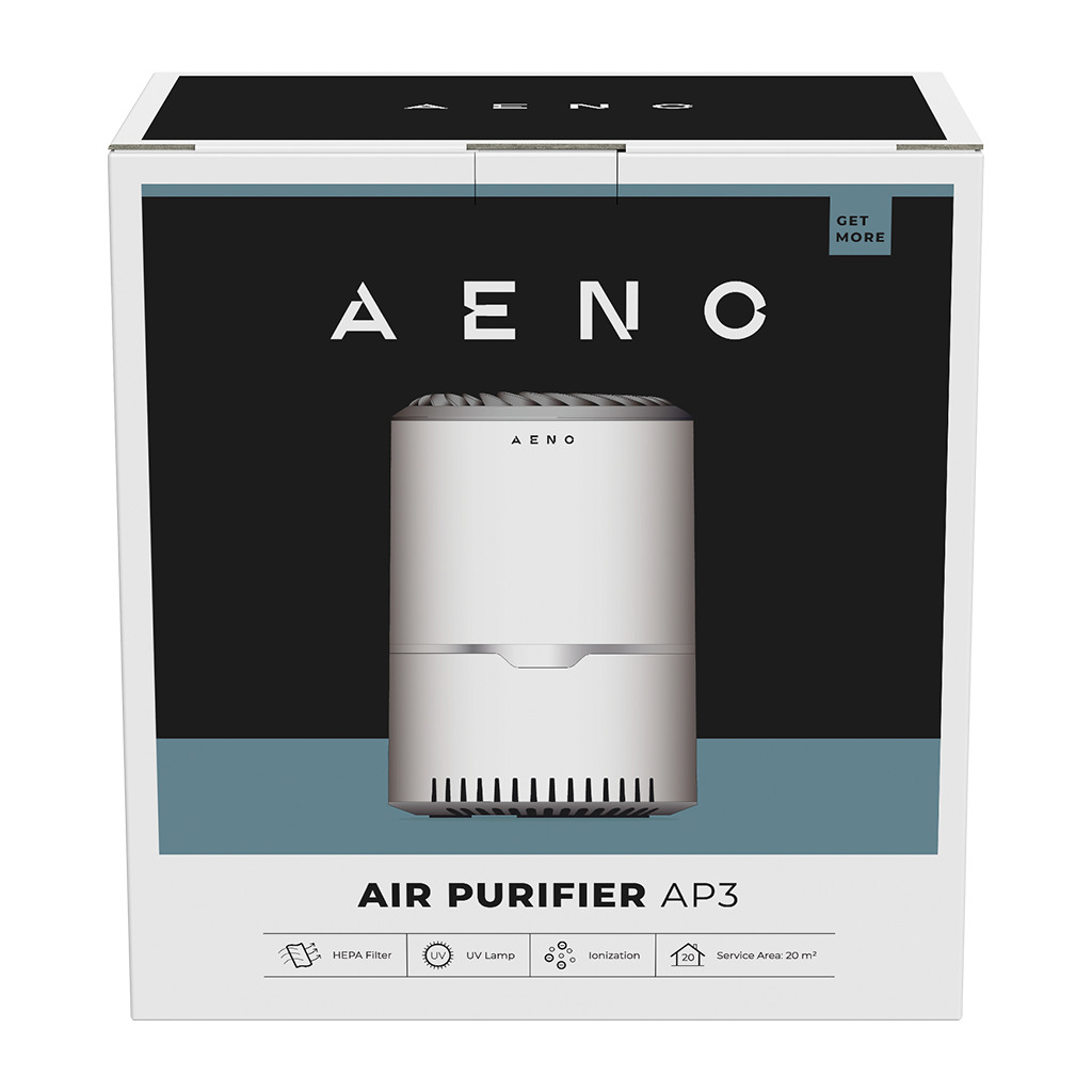 AENO Air Purifier AP3 UV lamp ionization CADR 160 m³/h  30m2 carbon filter +