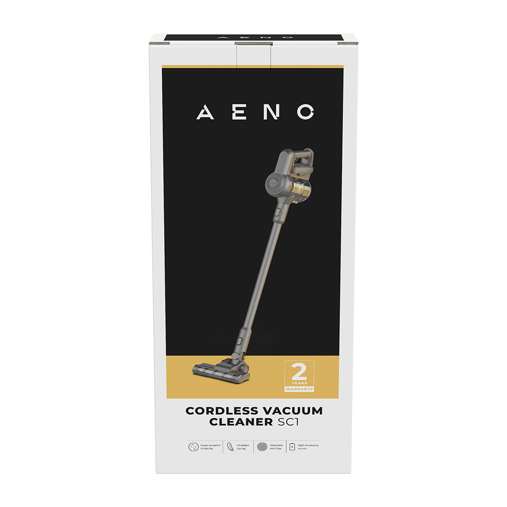 AENO Cordless vacuum cleaner SC1: electric turbo brush LED lighted brush resizable and easy to