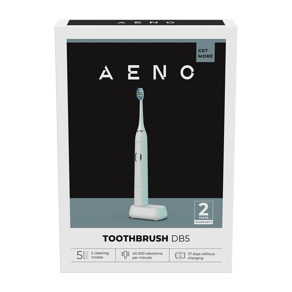 AENO Sonic Electric Toothbrush DB5: White 5 modes wireless charging 46000rpm 40 days without charging