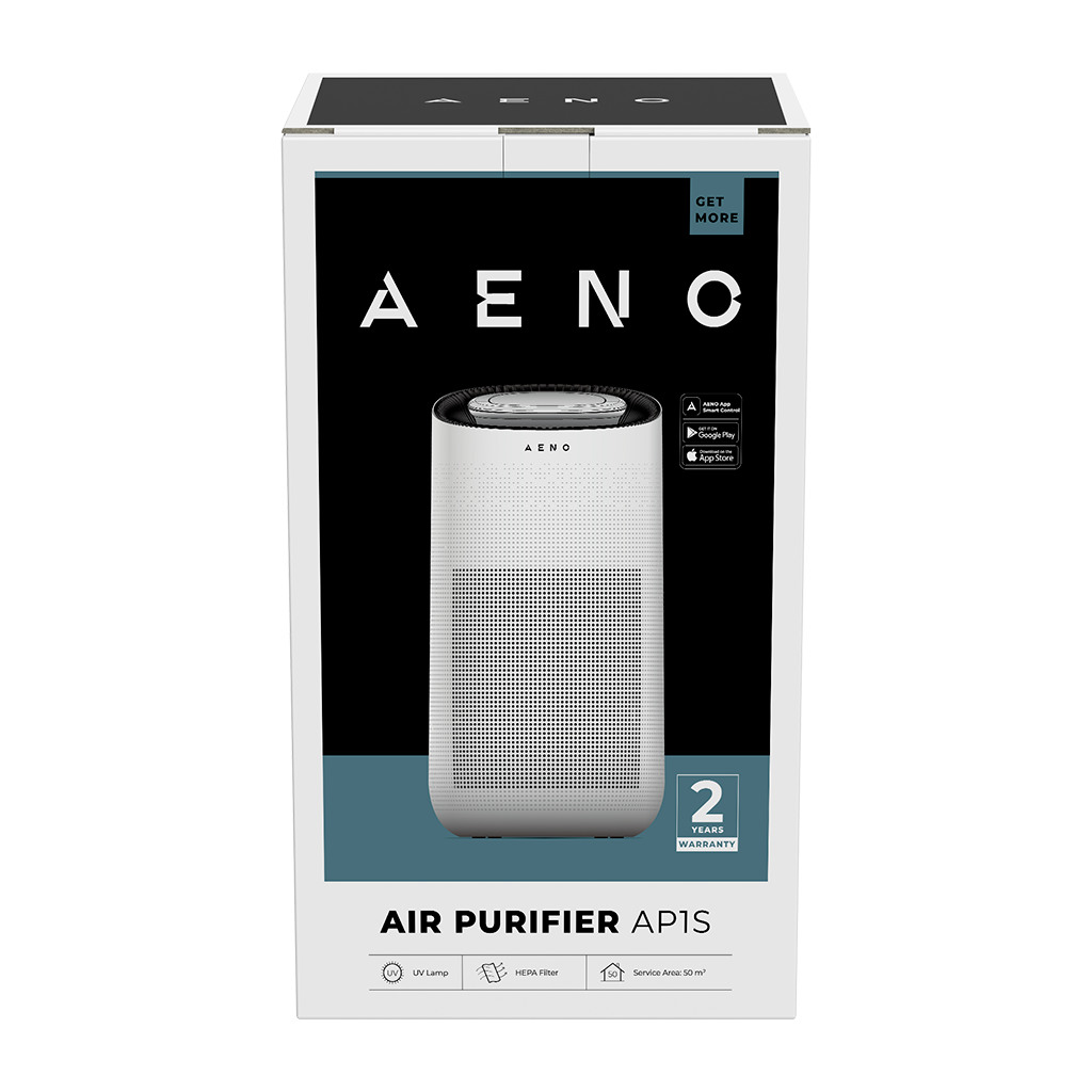 AENO Air Purifier AP1S WiFi UV lamp CADR 450 m³/h 60m2 carbon filter +Hepa H13