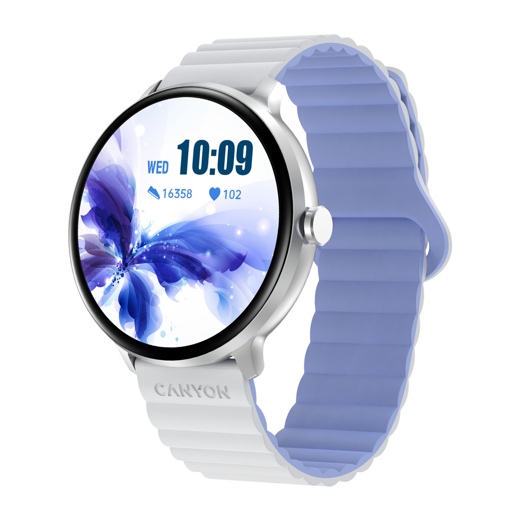 CANYON Smart Watch Jacky SW-69 Bijelo-Plavi - Stilski, Multifunkcionalni Pametni Sat - Image 2