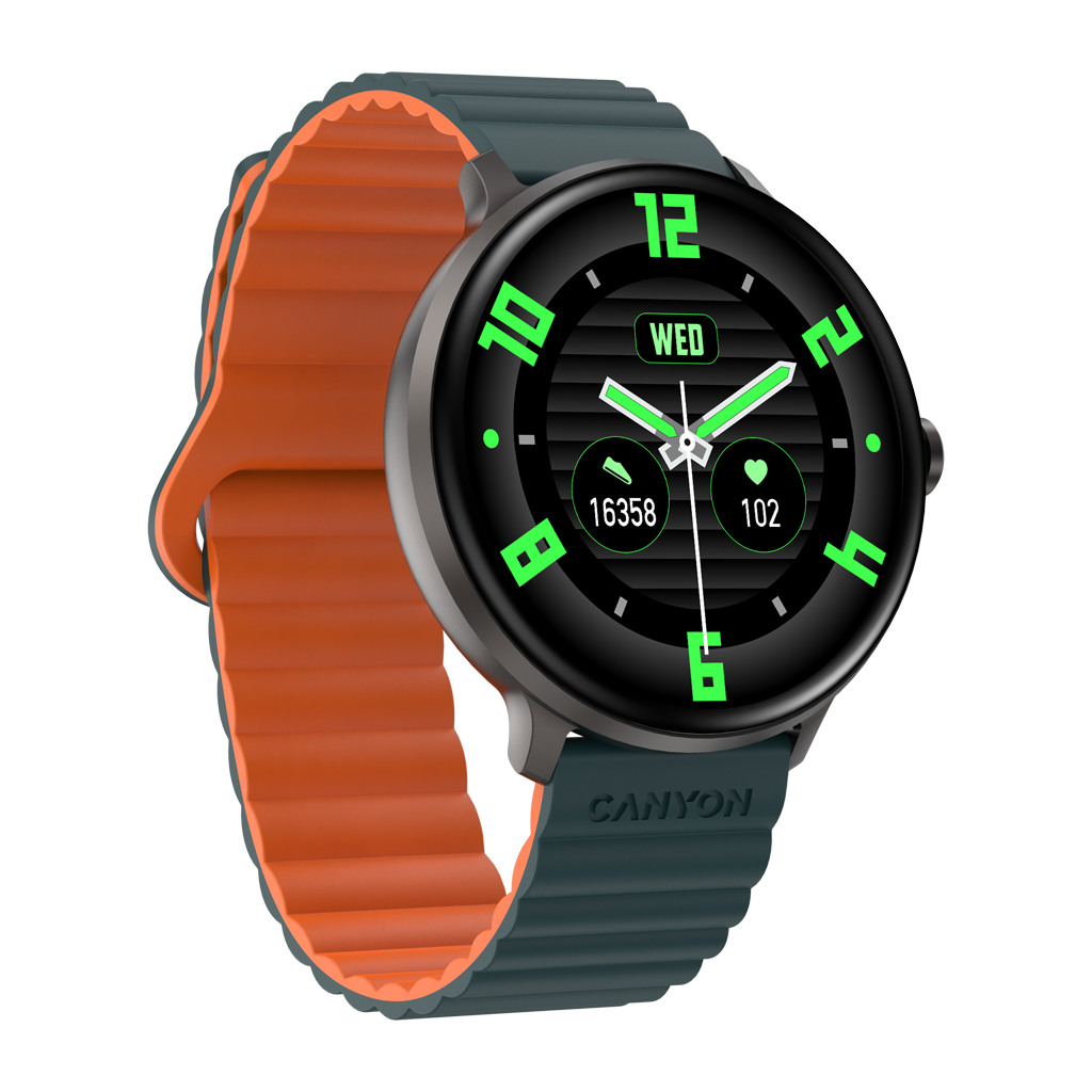 CANYON Pametni Sat Jacky SW-69 Green Orange - Stylish, Multifunctional Wearable - Image 3