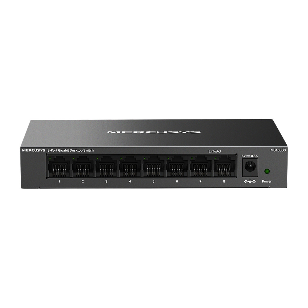 Mercusys 8-Port Gigabit Desktop MS108GS Switch - Energetski Efikasan, Kompaktan, Plug and Play