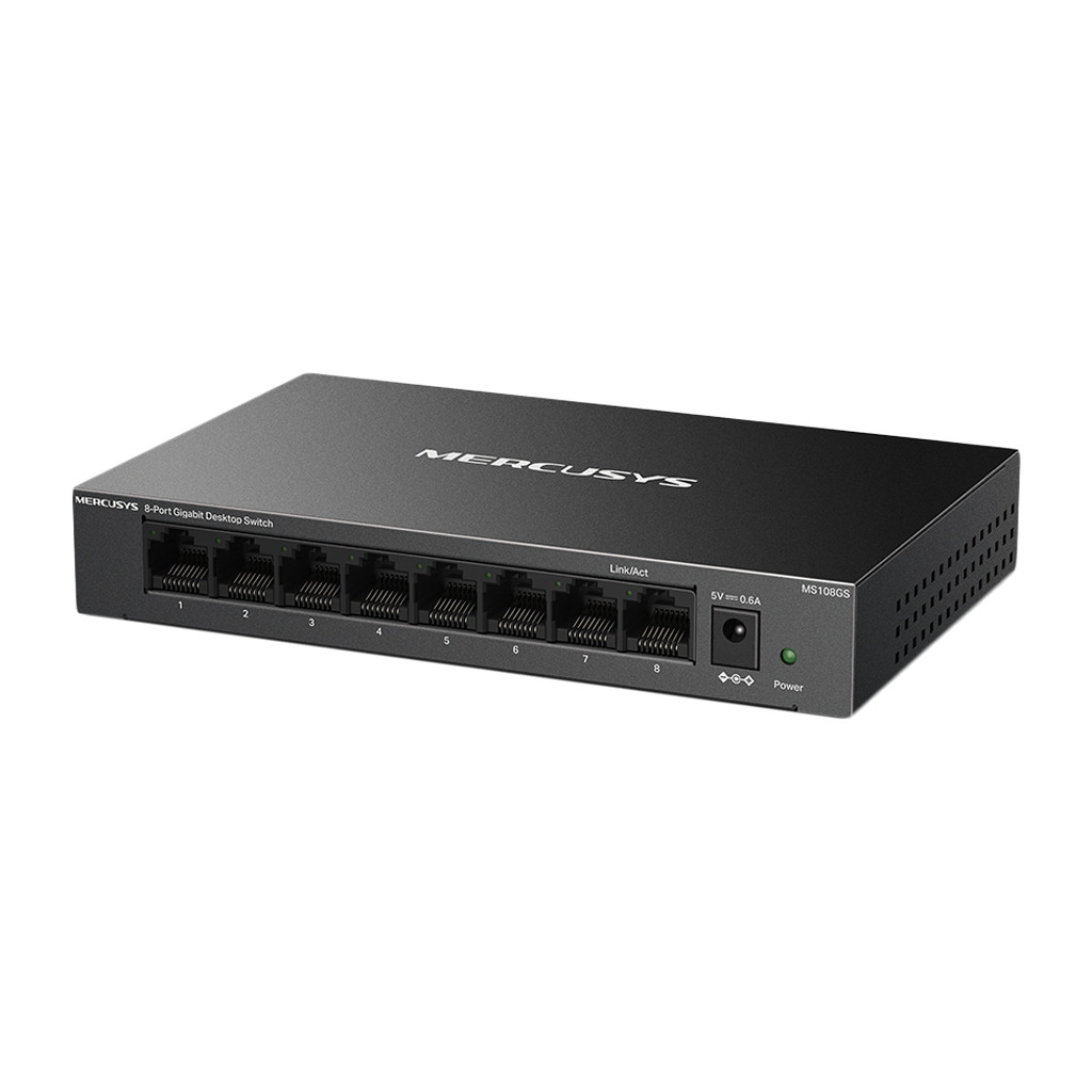 Mercusys 8-Port Gigabit Desktop MS108GS Switch - Energetski Efikasan, Kompaktan, Plug and Play - Image 2