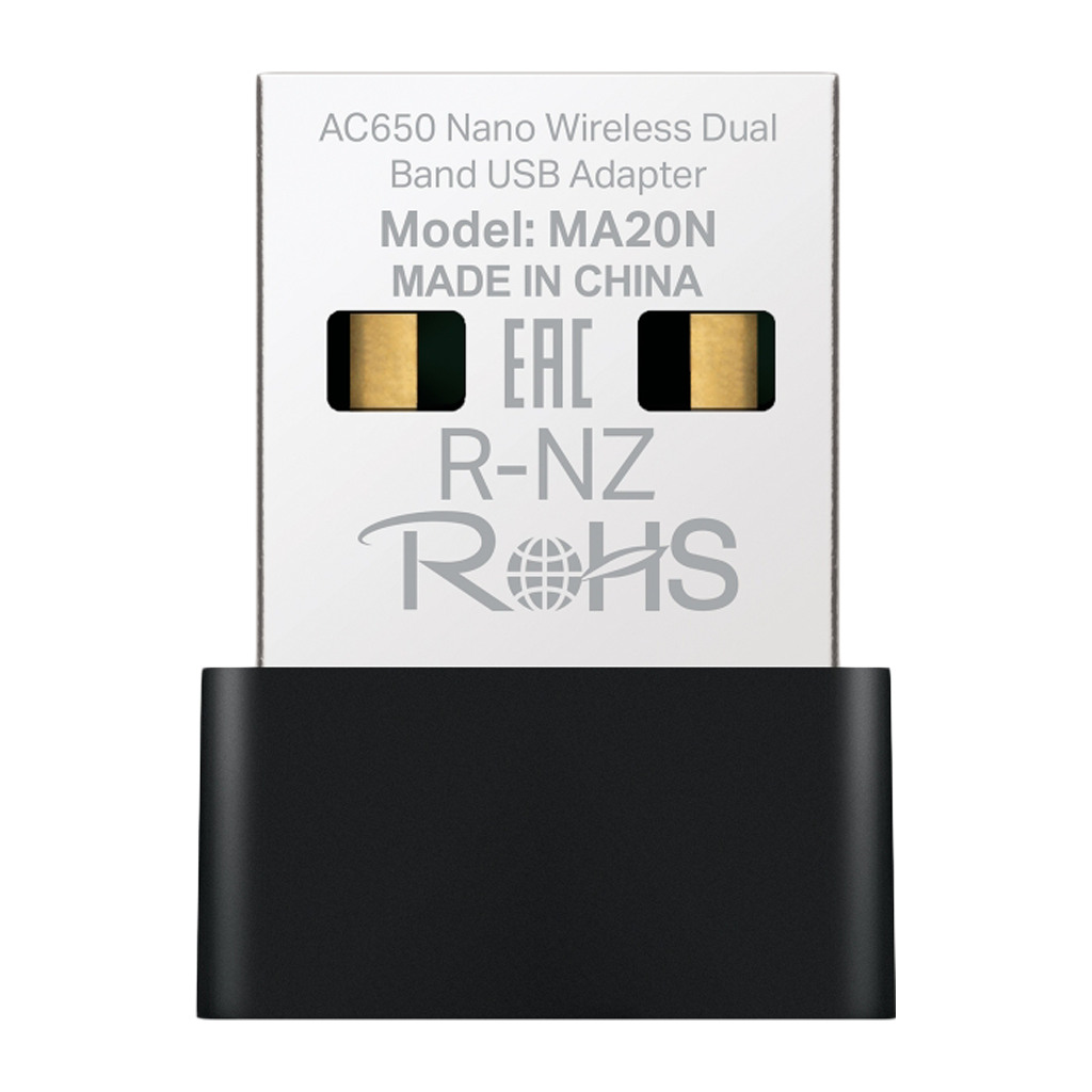 Mercusys MA20N AC650 Nano Wi-Fi USB Adapter - Dual-Band, 200 Mbps & 433 Mbps