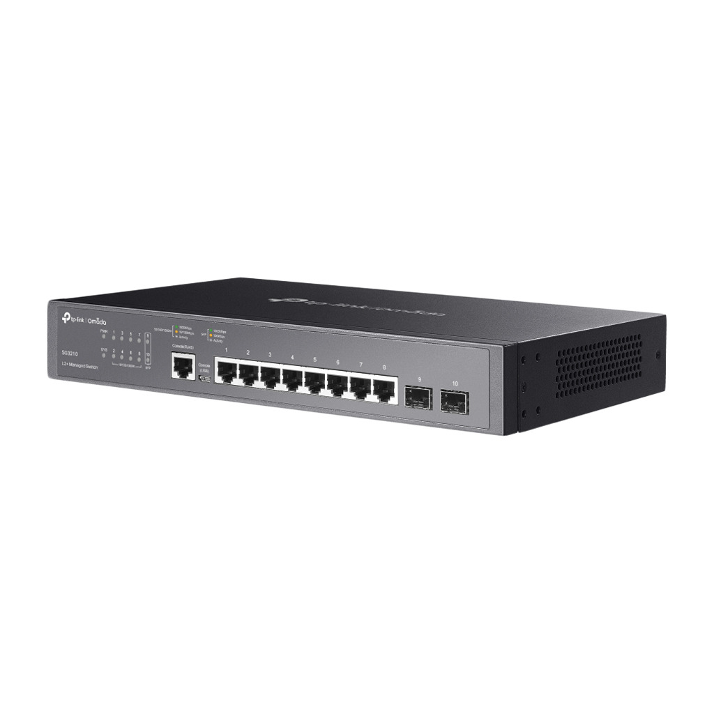 TP-Link SG3210 Omada 8-Port Gigabit L2+ Managed Switch - 2 SFP Slots, Fanless Design - Image 2