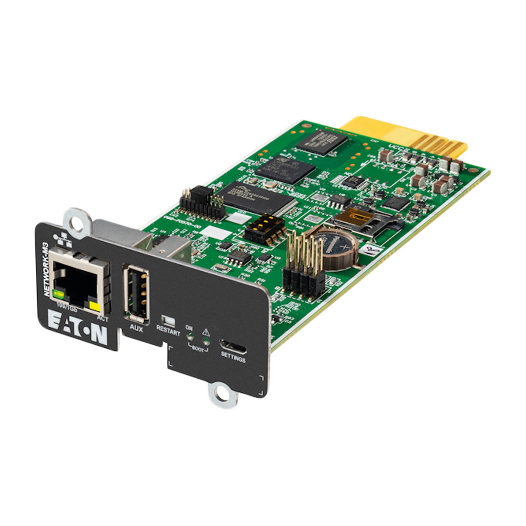 Eaton Network Managment Card - M3; Web/SNMP communications; Ethernet 10/100/1000BaseT; For UPS: 5P 5PX 5PX