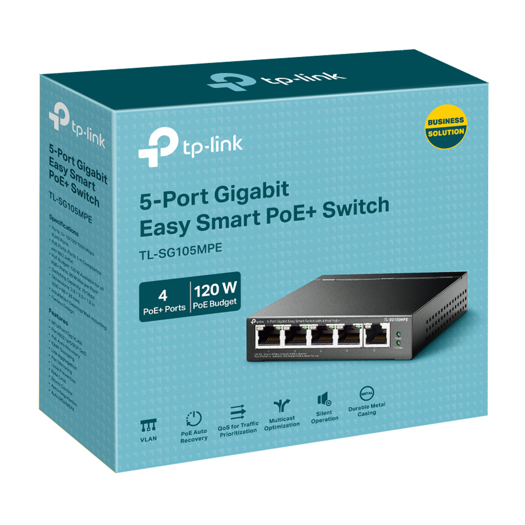 5-Port Gigabit Easy Smart Switch with 4-Port PoE+ 4× Gigabit PoE+ Ports 1× Gigabit Non-PoE - Image 2