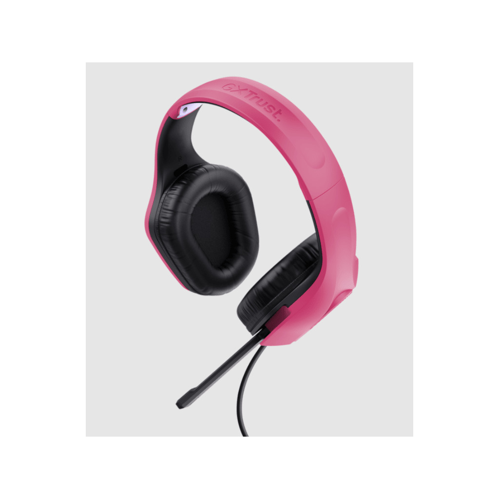 Trust GXT 415P Zirox slušalice žičane pink gaming slušalice, 200 cm kabl, 3.5 mm, over-ear, mikrofon