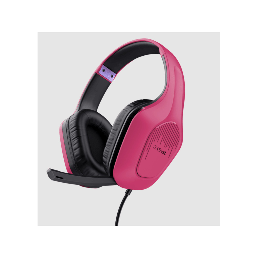 Trust GXT 415P Zirox slušalice žičane pink gaming slušalice, 200 cm kabl, 3.5 mm, over-ear, mikrofon