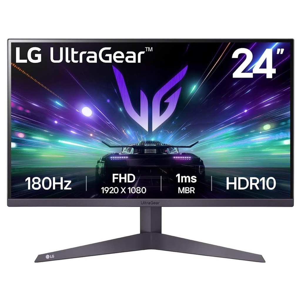 LG 24" UltraGear 24GS50F-BVA, FHD 1920x1080, 180Hz250cdm, 1ms, 2xHDMI, DP, Tilt, AMD Free