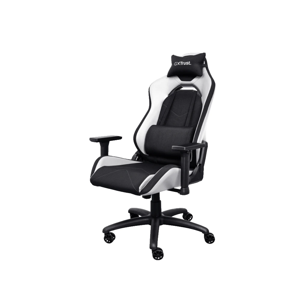 Trust GXT 714W gaming stolica RUYA, crno-bijela, udobna,podesiva, ergonomska, eko materijal