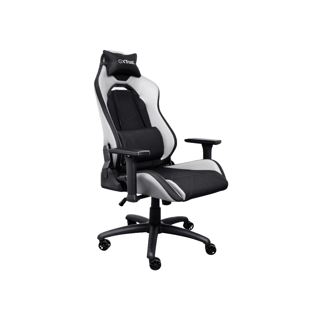 Trust GXT 714W gaming stolica RUYA, crno-bijela, udobna,podesiva, ergonomska, eko materijal - Image 5