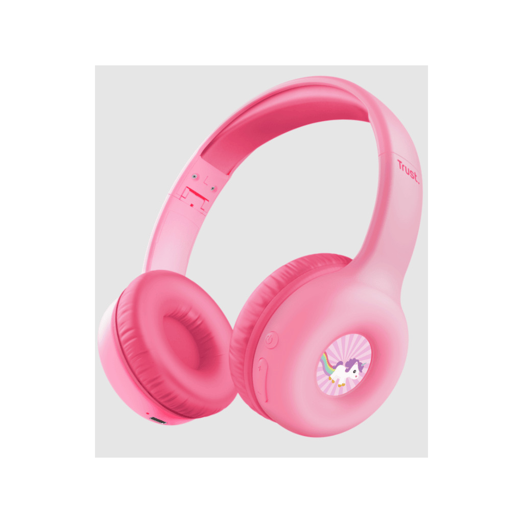 Trust Nouna wireless bluetoothdječije slušalice, pink - Image 3