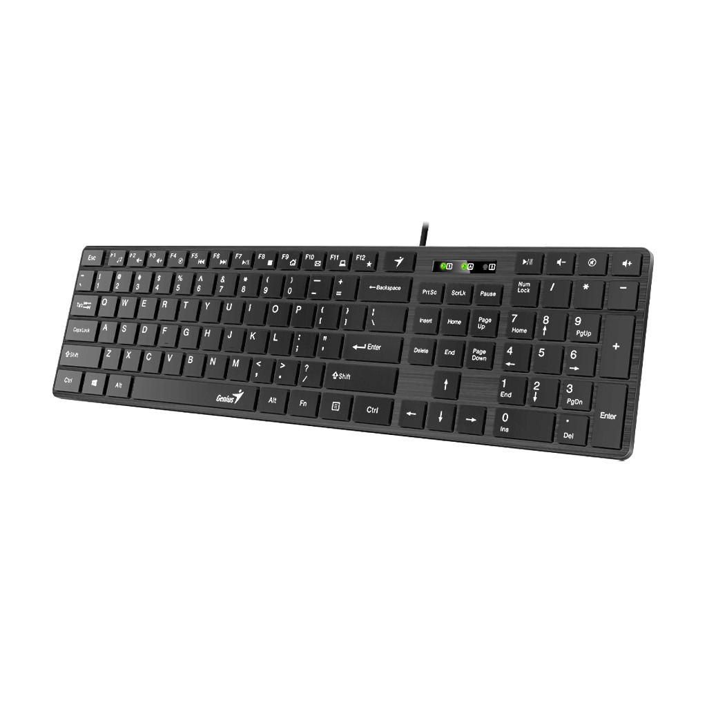 Genius SlimStar 126 tastatura  USB veza, low-profile tipke crna