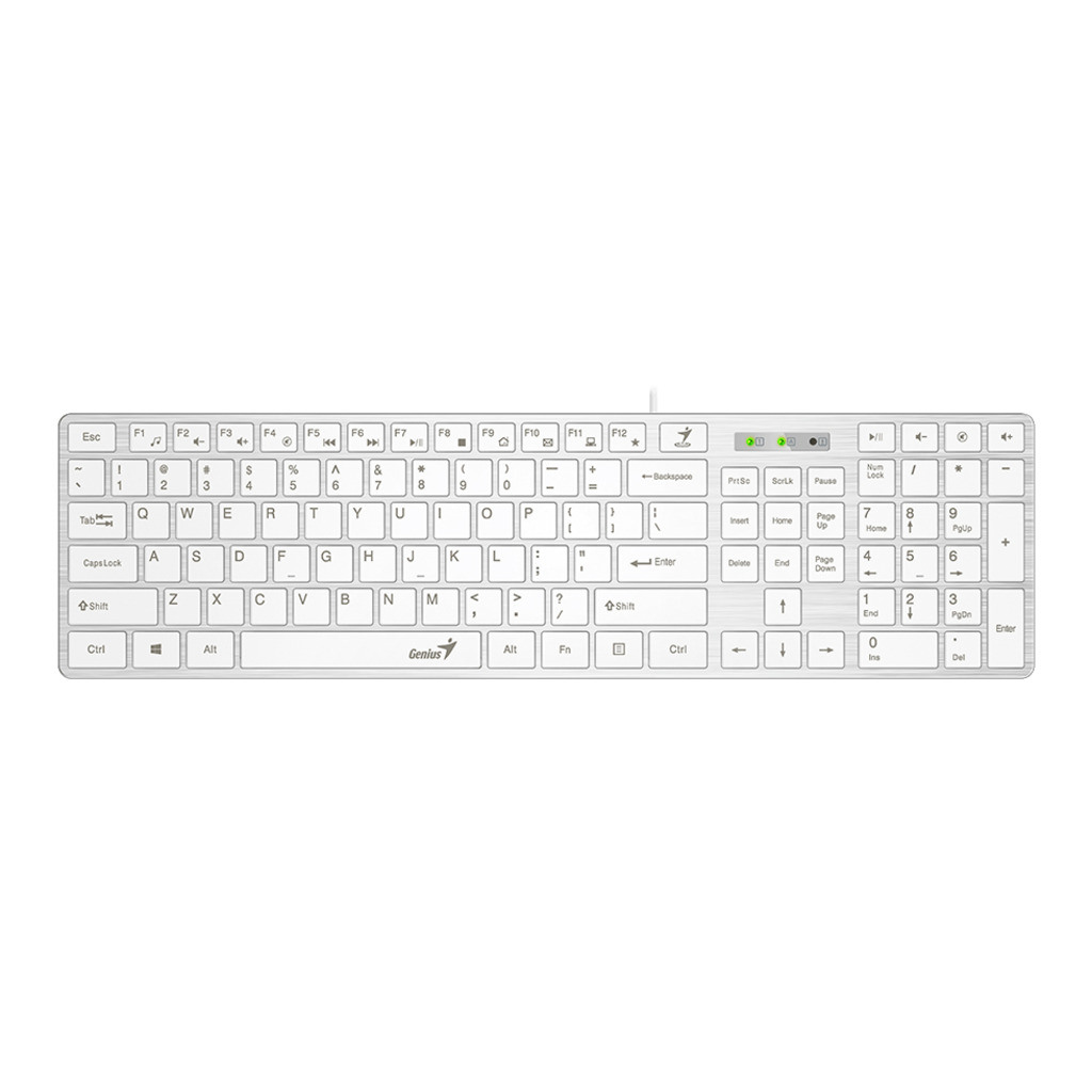 Genius SlimStar 126 tastatura  USB veza, low-profile tipke, bijela