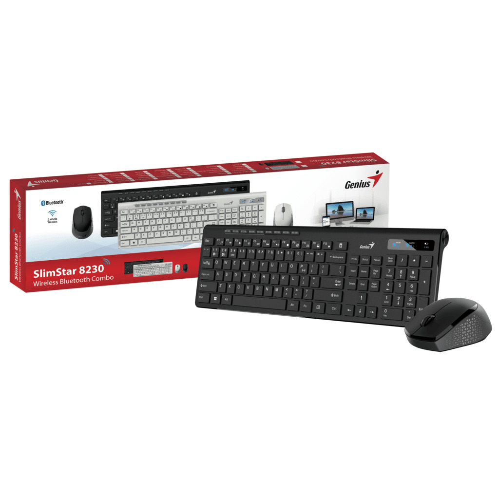 Genius Slimstar 8230 wls set wireless tastatura + miš, BT bluetooth,  BH/HR/SRB layout