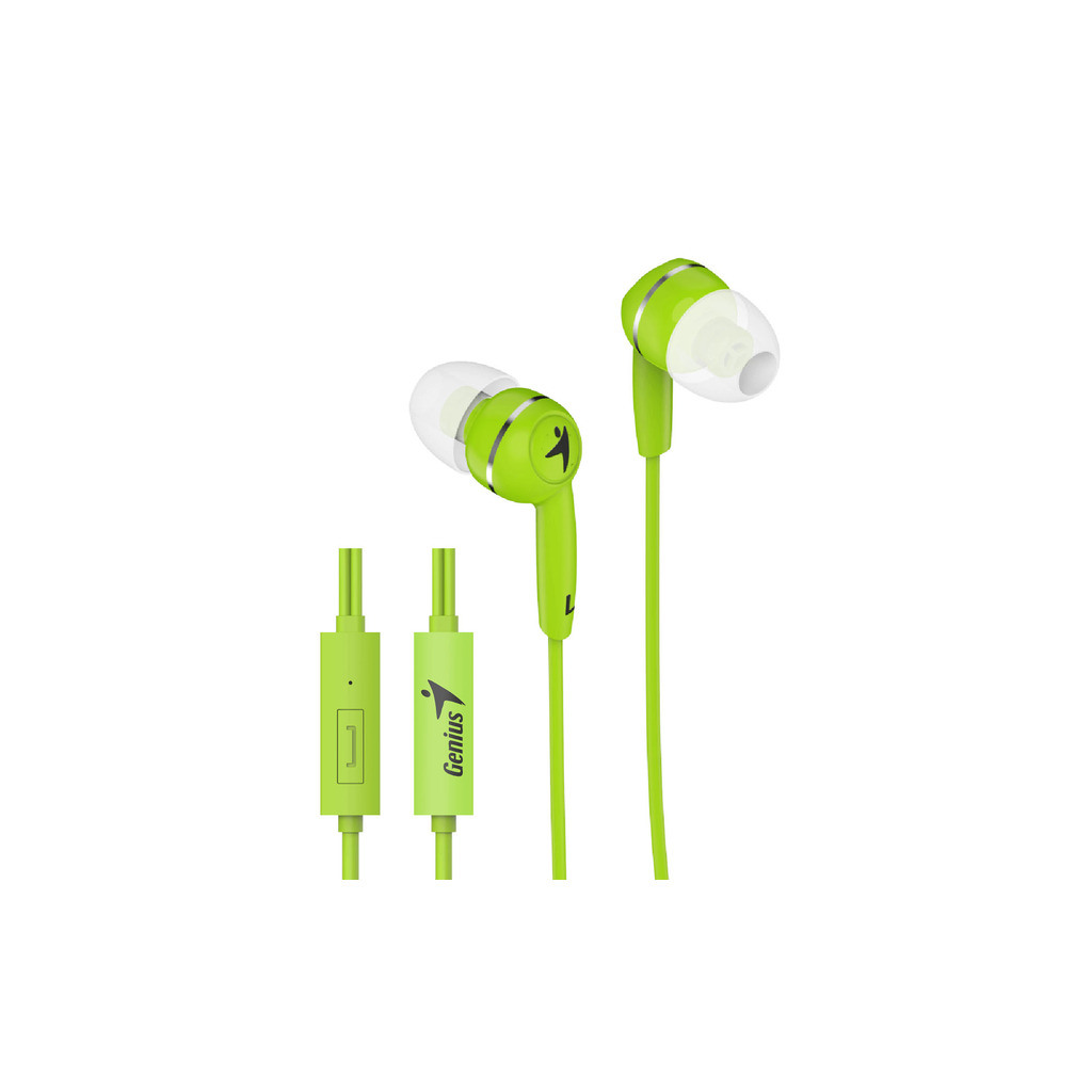 Genius slušalice HS-M320 zelen in-ear, 3.5mm, mikrofon, 1.1m 20 Hz- 20K Hz, 88dB