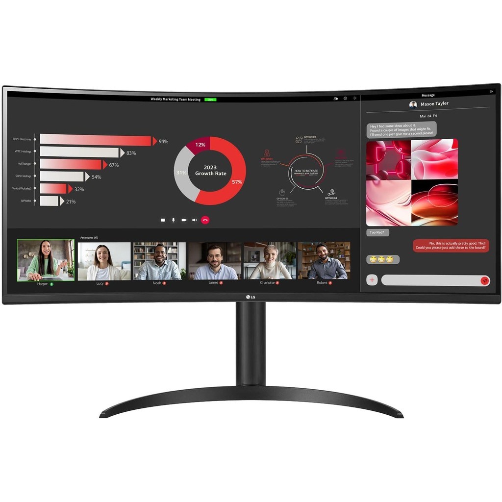 LG 34" UltraWide Zakrivljeni MVA, 3440x1440, 300cd, 3000:15ms, 100Hz, 2xHDMI, DP, Tilt, VESA